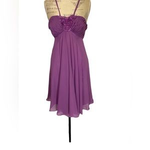 DE LARU Purple Prom Dress